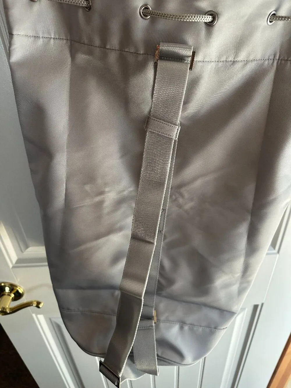 Prada Luna Rossa Gray Ditty Sailing Drawstring Backpack Sling Bag